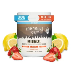 Morning Kick, Greens Superfood Powder Supplement with Ashwaganda, Collagen, Probiotics, Supports Energy Levels, 30 Servings (Strawberry Lemonade) by Chuck Norris