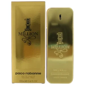 Paco Rabanne 1 Million Eau De Toilette, Cologne for Men, 3.4 oz